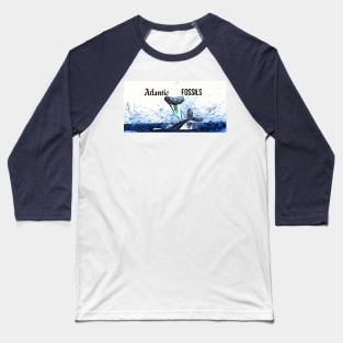 Whale and Atlantic Fossils Shark Tooth Baseball T-Shirt